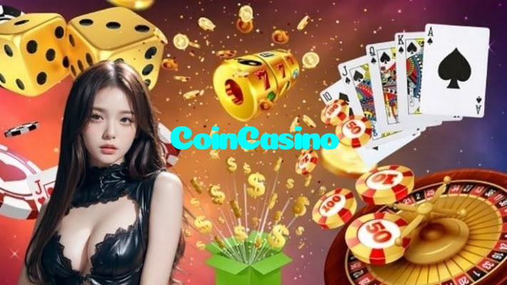 CoinCasino casino presented on mobile device in Pakistan with slots and live games